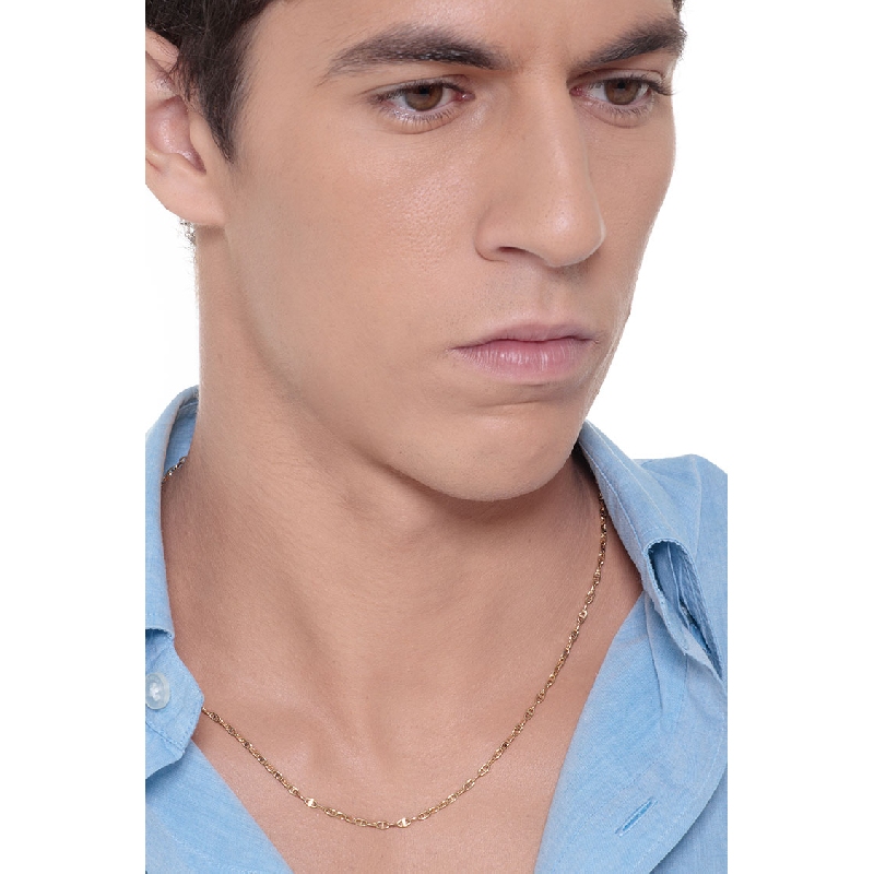 Small anchor necklace in 18k yellow gold