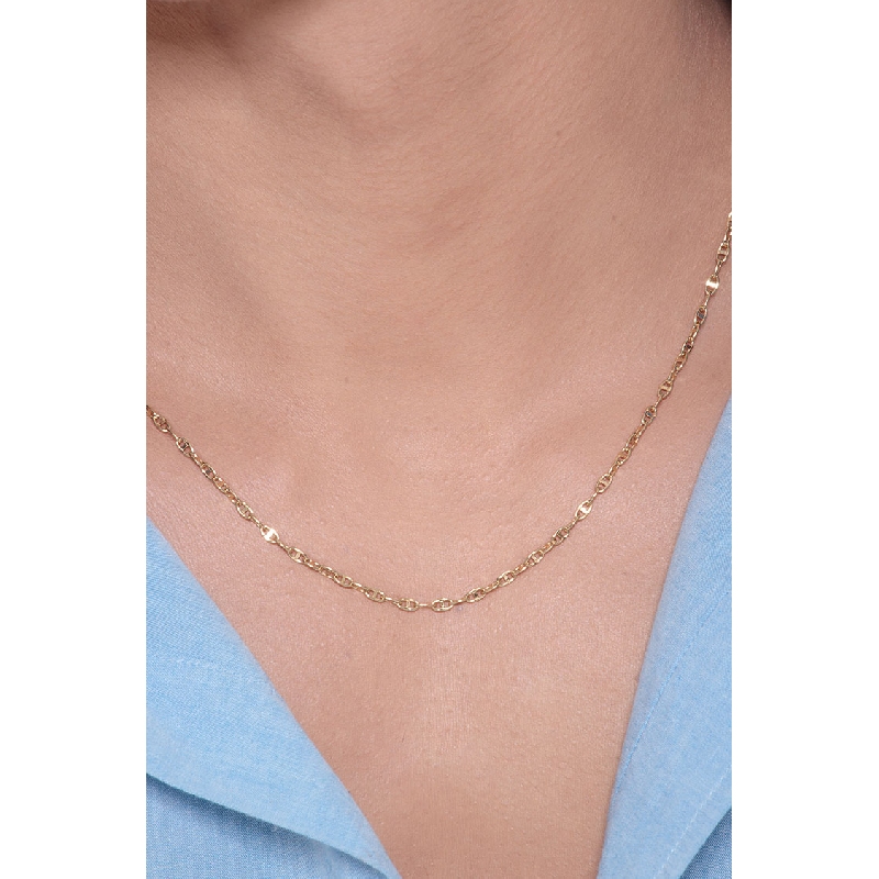 Small anchor necklace in 18k yellow gold