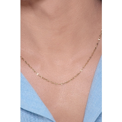 Small anchor necklace in 18k yellow gold