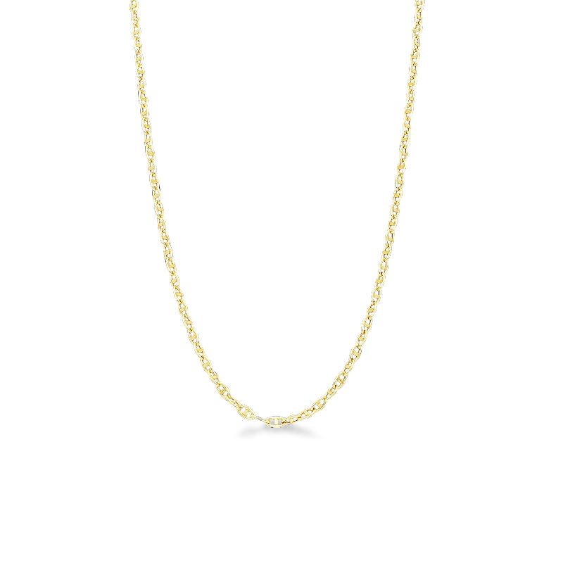 Small anchor necklace in 18k yellow gold