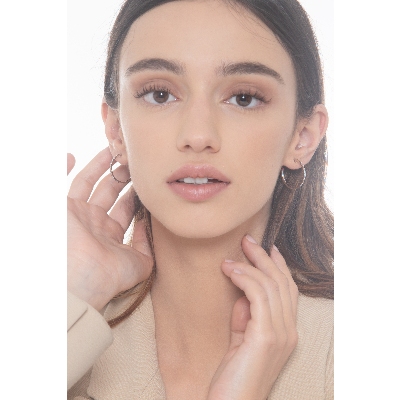 Earrings in white gold 18k with diamonds