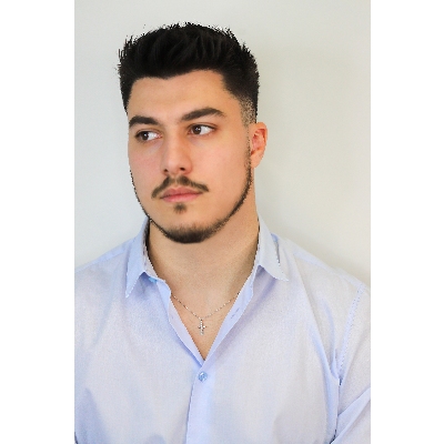 18k white gold necklace with cross charm with diamonds, rolò chain, 45+5 cm