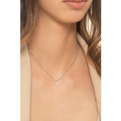 Necklace in white gold 18k with diamonds star 2