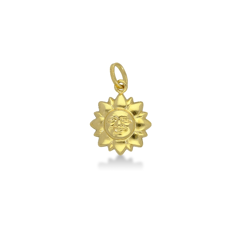 Sun pendant in 18k yellow gold