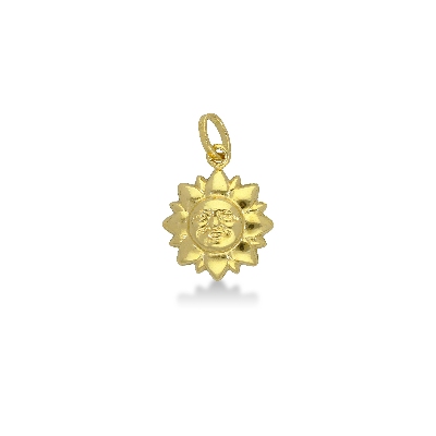 Sun pendant in 18k yellow gold