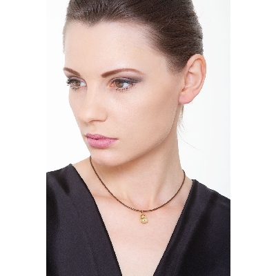 18k yellow gold owl pendant