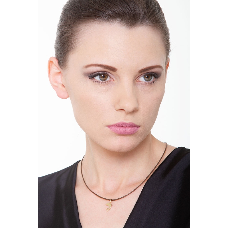 18k yellow gold delphin pendant