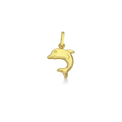 18k yellow gold delphin pendant
