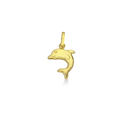 18k yellow gold delphin pendant