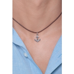 Anchor pendant in 18k white gold 2