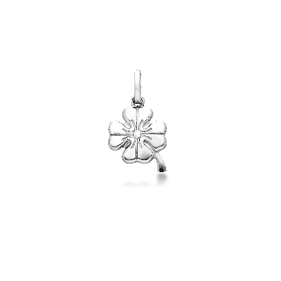 Four-leaf clover pendant in 18k white gold