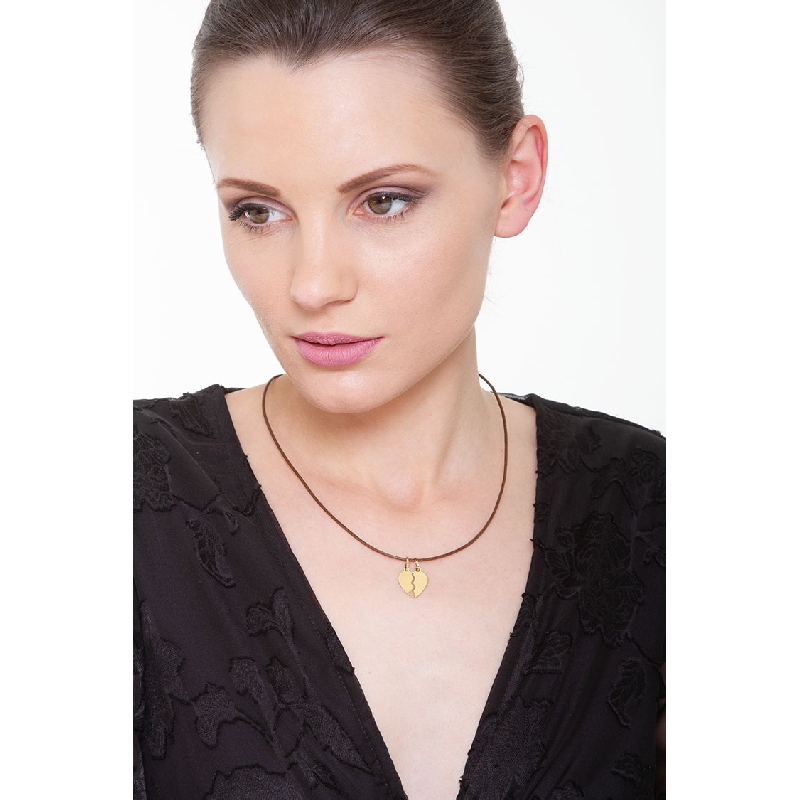 18k yellow gold, divisible heart pendant