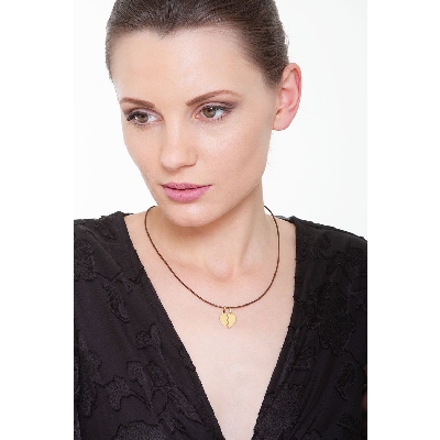 18k yellow gold, divisible heart pendant