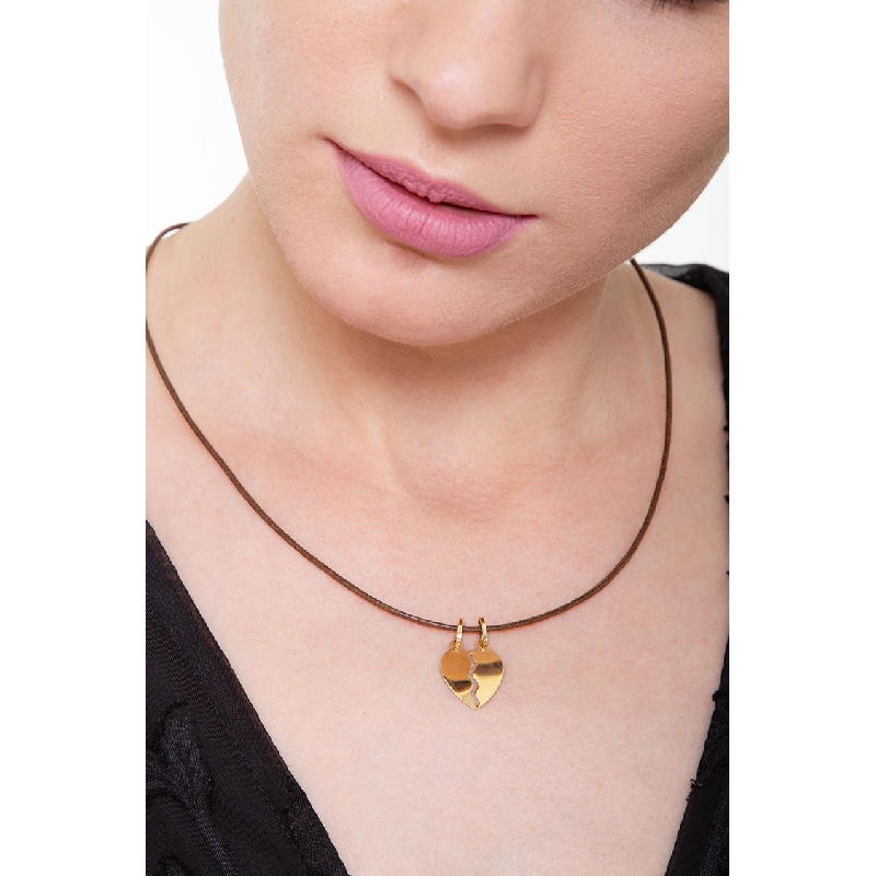 18k yellow gold, divisible heart pendant