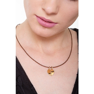 18k yellow gold, divisible heart pendant