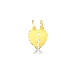 18k yellow gold, divisible heart pendant