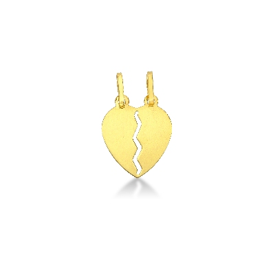 18k yellow gold, divisible heart pendant