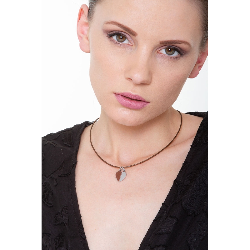 18k white gold, divisible heart pendant 