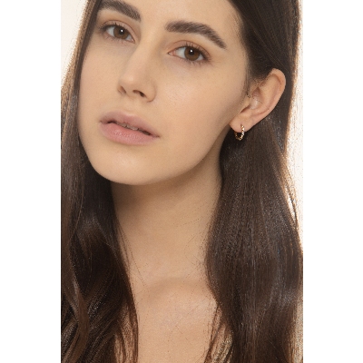 18k yellow gold earrings with zircons