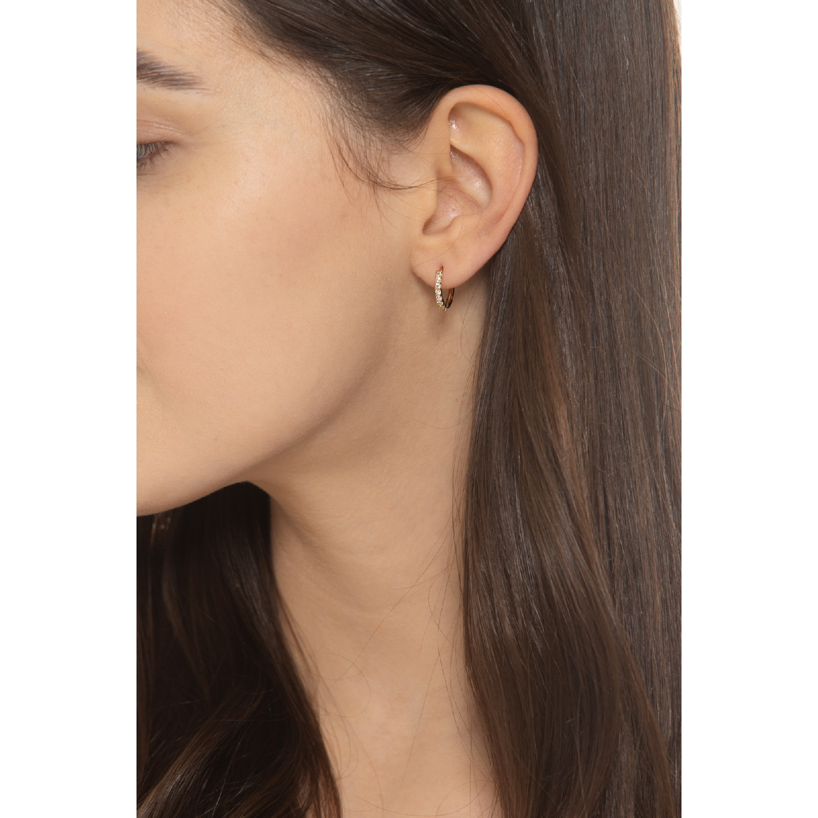 GoldDreamDream Orecchini Pendenti A Foglia In Oro Giallo 333 Con Zirconi - D2GDO5173Y, Regalo Per Donna