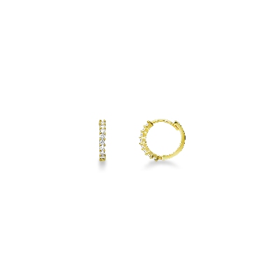 18k yellow gold earrings with zircons