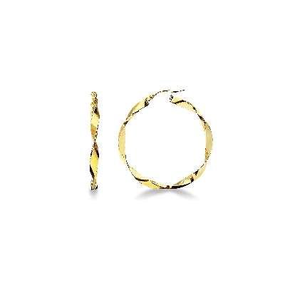 Yellow gold 18k twisted hoops 