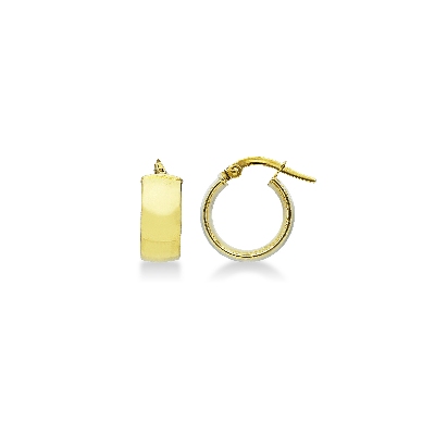18k yellow gold rounded hoops