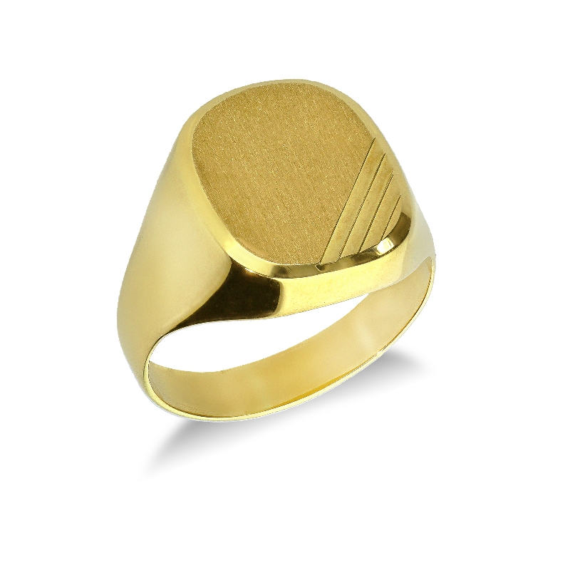 Chevalier Ring 18k Gold with shield