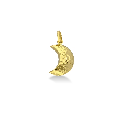 18k yellow gold moon pendant