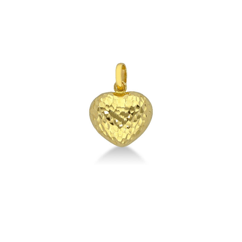 18k yellow gold heart pendant