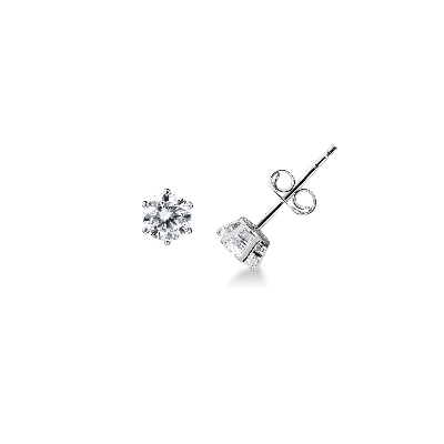 White gold 18k zircon earrings 