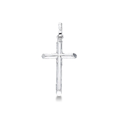 Cross pendant in 18k white gold 