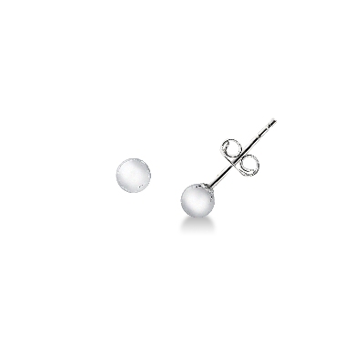 Sphere earrings in 18k white gold