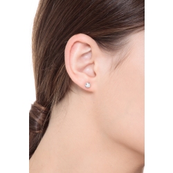 White gold 18k zircon stud earrings  2