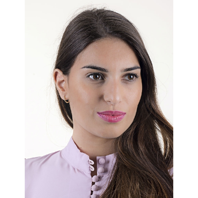 Yellow gold 18k hoops diamond cut