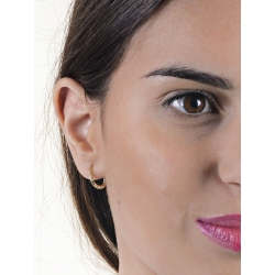 Yellow gold 18k hoops diamond cut 2