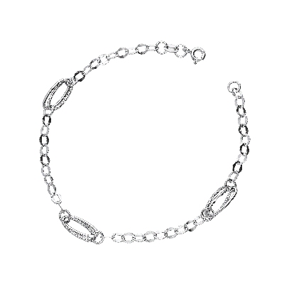 18k white gold chain bracelet