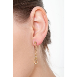 Yellow gold 18k drop earrings  2