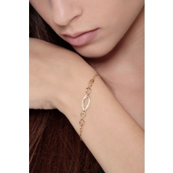 Bracelet with infinity symbols in 18k yellow gold 2