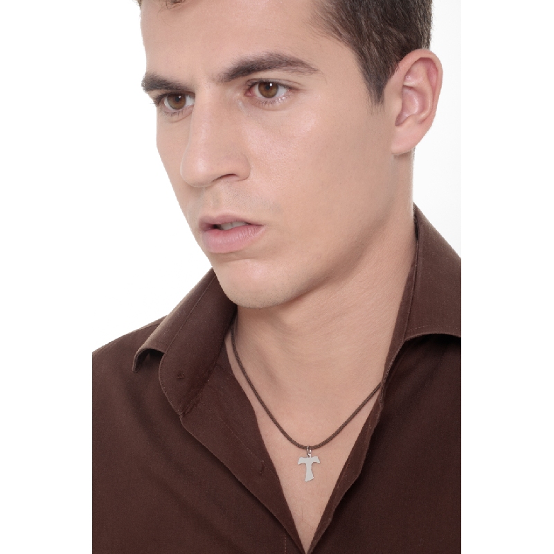 Pendant 18k White Gold with Tao cross