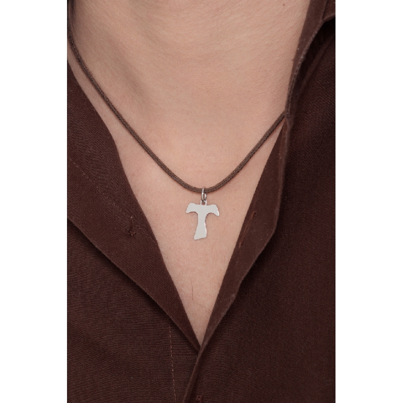 Pendant 18k White Gold with Tao cross