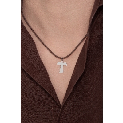 Pendant 18k White Gold with Tao cross