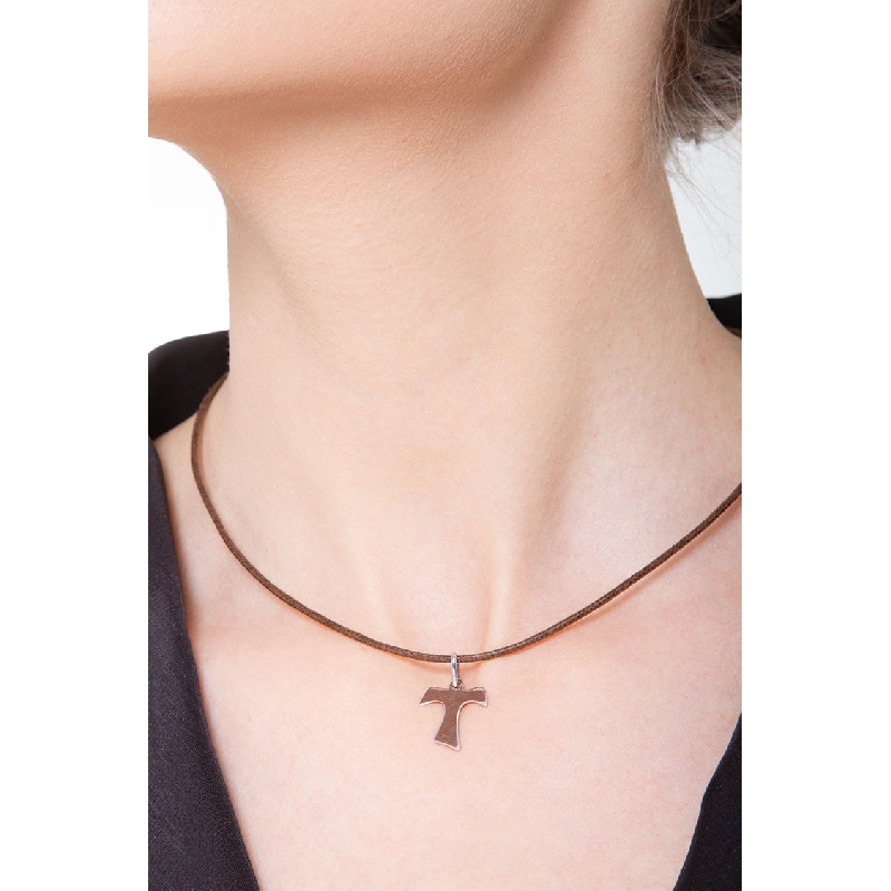 Pendant 18k White Gold with Tao cross