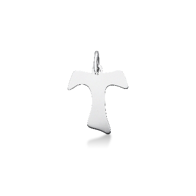 Tao Cross pendant, 18k white gold