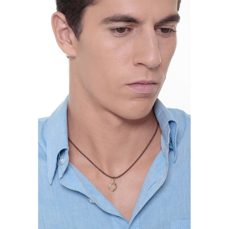 Ciondolo ferro di cavallo in oro giallo 18k