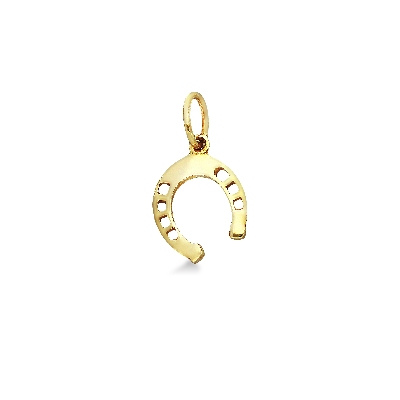 Ciondolo ferro di cavallo in oro giallo 18k