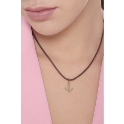 18k yellow gold anchor pendant 2