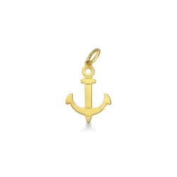18k yellow gold anchor pendant