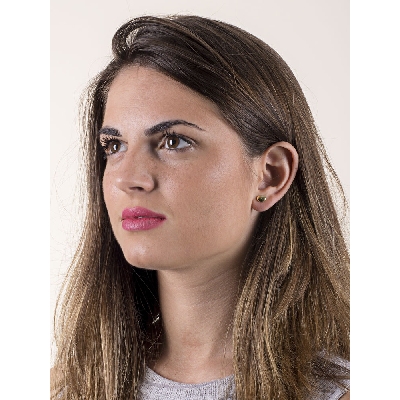 18k yellow gold heart shaped stud earrings