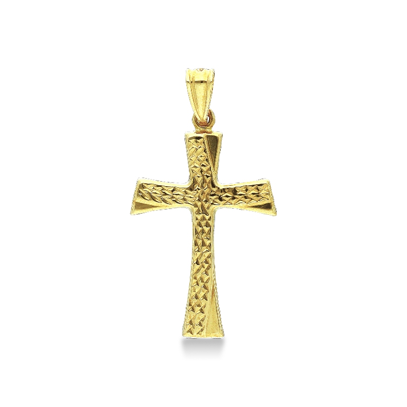 Crucifix pendant in 18k yellow gold